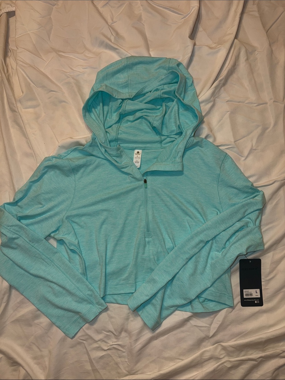 Light Aqua Hoodie lightweight - Women